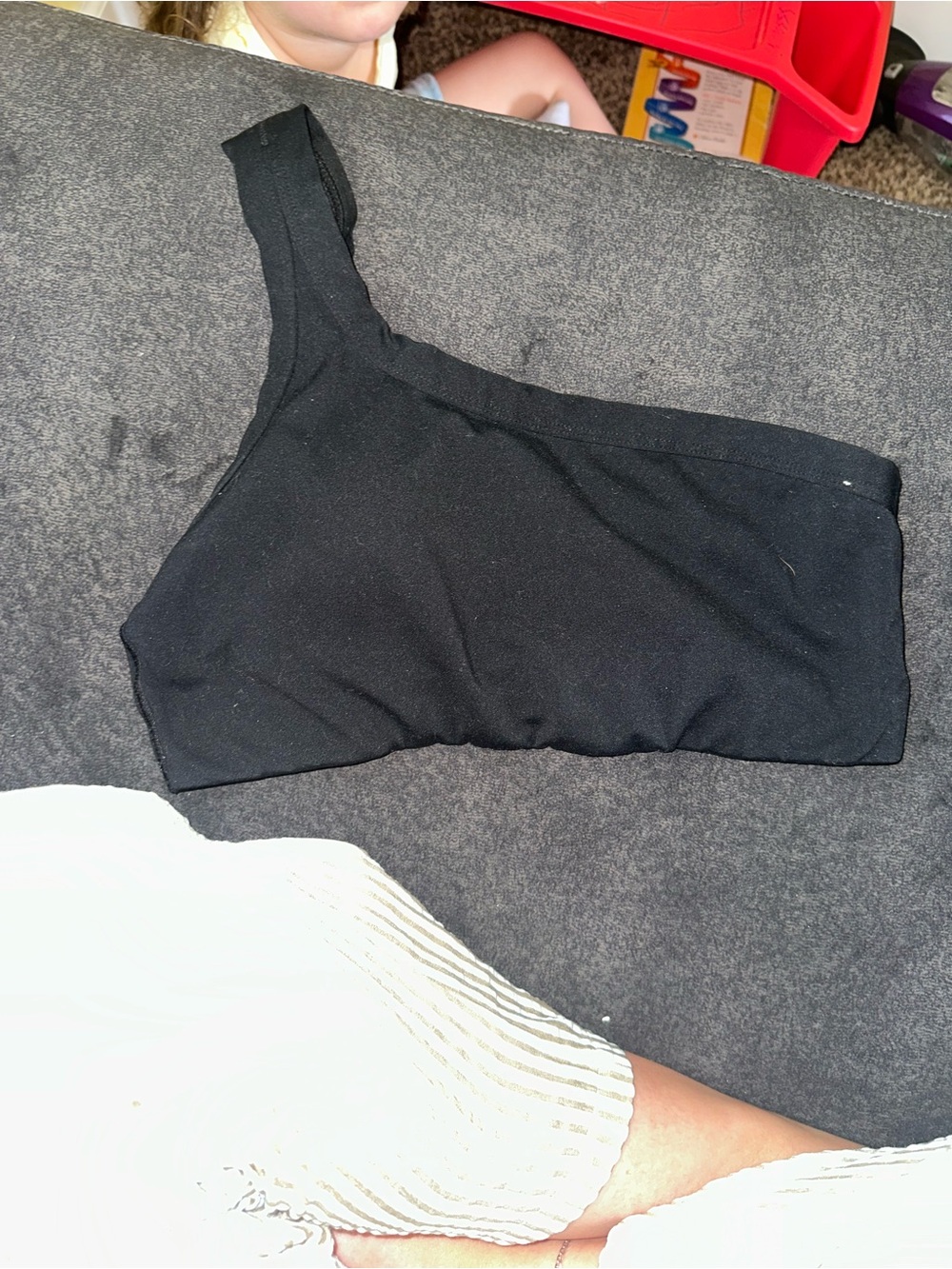 all in motion One-Shoulder Black Sports Bra
